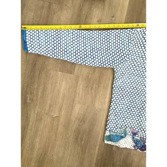 Storybook Knits Fish Cardigan Sweater L Mermaid Granny Teacher Cozy Academia‎ - Picture 6 of 10